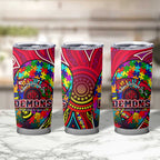 Autism Awareness Australia Melbourne Demons Tumbler Cup Aboriginal Indigenous Art