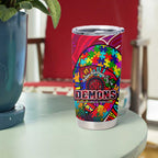 Autism Awareness Australia Melbourne Demons Tumbler Cup Aboriginal Indigenous Art