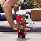 Autism Awareness Australia Melbourne Demons Tumbler With Handle Aboriginal Indigenous Art