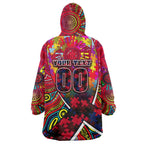 Autism Awareness Australia Melbourne Demons Wearable Blanket Hoodie Aboriginal Indigenous Art