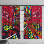 Autism Awareness Australia Melbourne Demons Window Curtain Aboriginal Indigenous Art