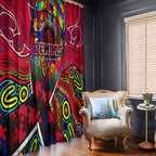 Autism Awareness Australia Melbourne Demons Window Curtain Aboriginal Indigenous Art