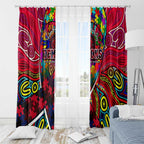 Autism Awareness Australia Melbourne Demons Window Curtain Aboriginal Indigenous Art