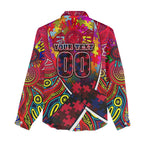 Autism Awareness Australia Melbourne Demons Women Casual Shirt Aboriginal Indigenous Art