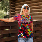 Autism Awareness Australia Melbourne Demons Women Polo Shirt Aboriginal Indigenous Art