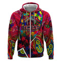 Autism Awareness Australia Melbourne Demons Zip Hoodie Aboriginal Indigenous Art