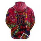 Autism Awareness Australia Melbourne Demons Zip Hoodie Aboriginal Indigenous Art