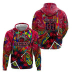 Autism Awareness Australia Melbourne Demons Zip Hoodie Aboriginal Indigenous Art