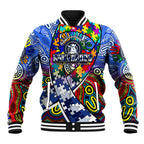 Autism Awareness Australia North Melbourne Kangaroos Baseball Jacket Aboriginal Indigenous Art
