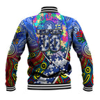 Autism Awareness Australia North Melbourne Kangaroos Baseball Jacket Aboriginal Indigenous Art
