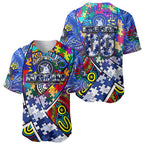 Autism Awareness Australia North Melbourne Kangaroos Baseball Jersey Aboriginal Indigenous Art