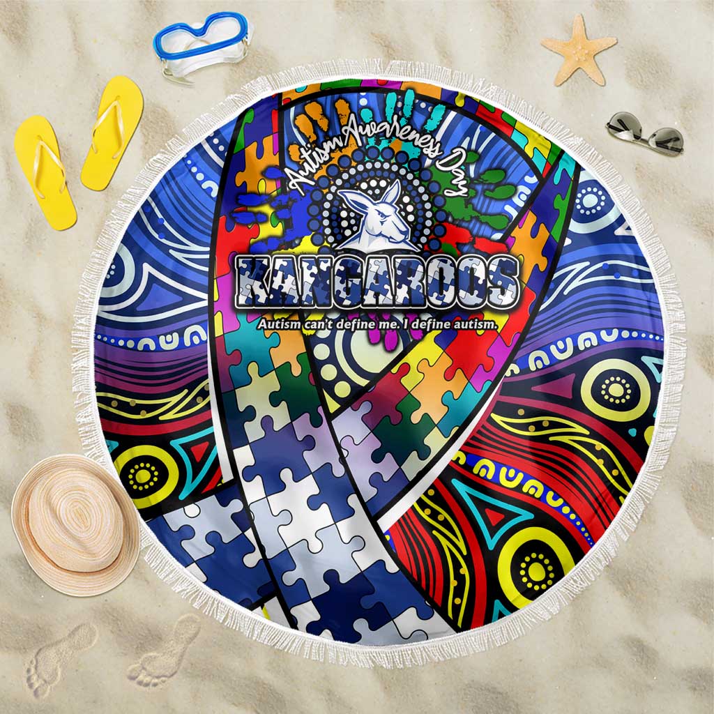 Autism Awareness Australia North Melbourne Kangaroos Beach Blanket Aboriginal Indigenous Art