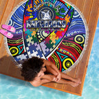 Autism Awareness Australia North Melbourne Kangaroos Beach Blanket Aboriginal Indigenous Art