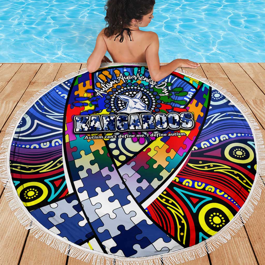 Autism Awareness Australia North Melbourne Kangaroos Beach Blanket Aboriginal Indigenous Art