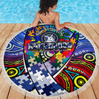 Autism Awareness Australia North Melbourne Kangaroos Beach Blanket Aboriginal Indigenous Art