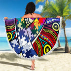 Autism Awareness Australia North Melbourne Kangaroos Beach Blanket Aboriginal Indigenous Art