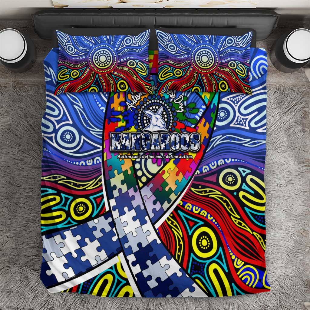 Autism Awareness Australia North Melbourne Kangaroos Bedding Set Aboriginal Indigenous Art