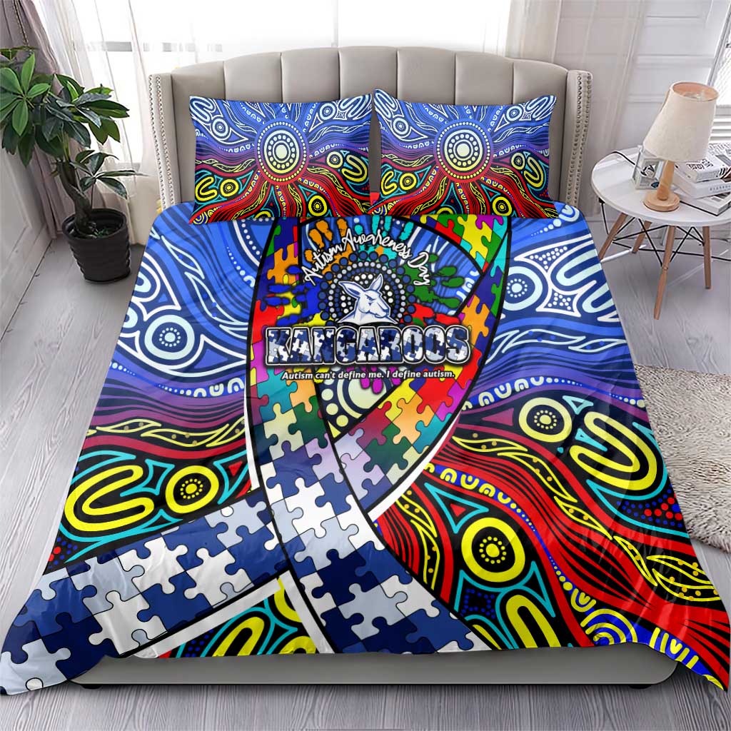 Autism Awareness Australia North Melbourne Kangaroos Bedding Set Aboriginal Indigenous Art