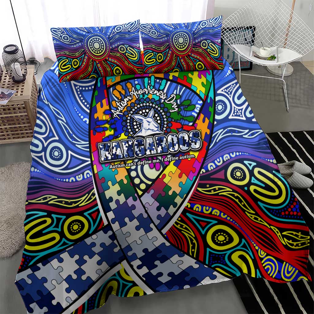Autism Awareness Australia North Melbourne Kangaroos Bedding Set Aboriginal Indigenous Art