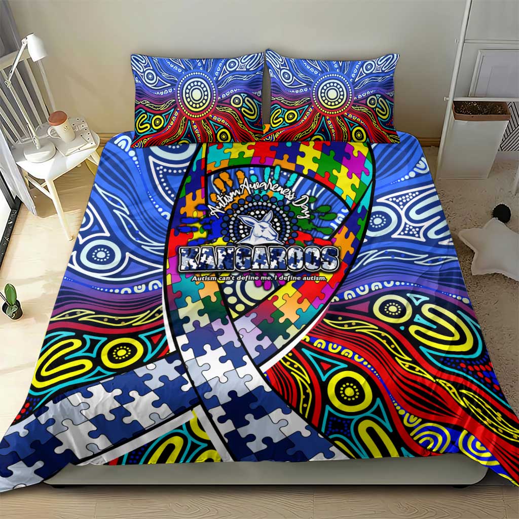 Autism Awareness Australia North Melbourne Kangaroos Bedding Set Aboriginal Indigenous Art