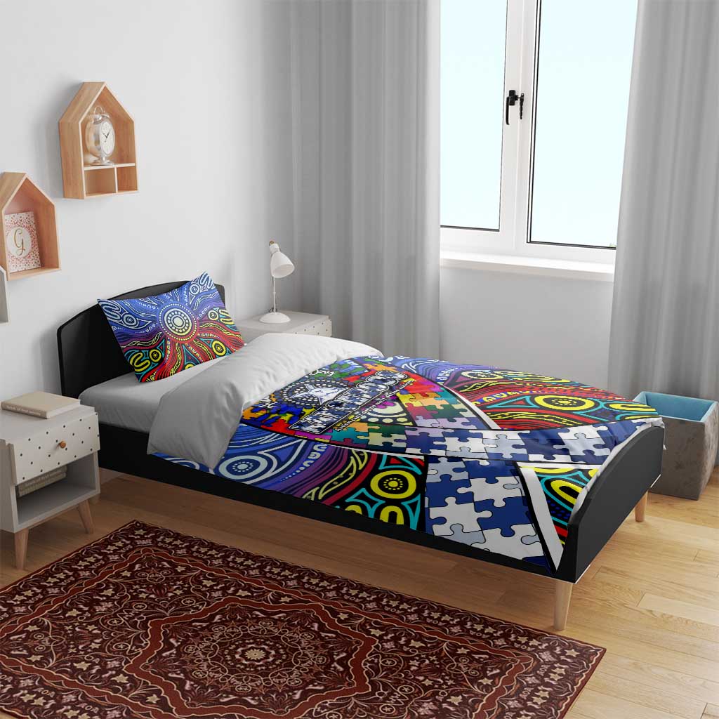 Autism Awareness Australia North Melbourne Kangaroos Bedding Set Aboriginal Indigenous Art