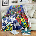 Autism Awareness Australia North Melbourne Kangaroos Blanket Aboriginal Indigenous Art
