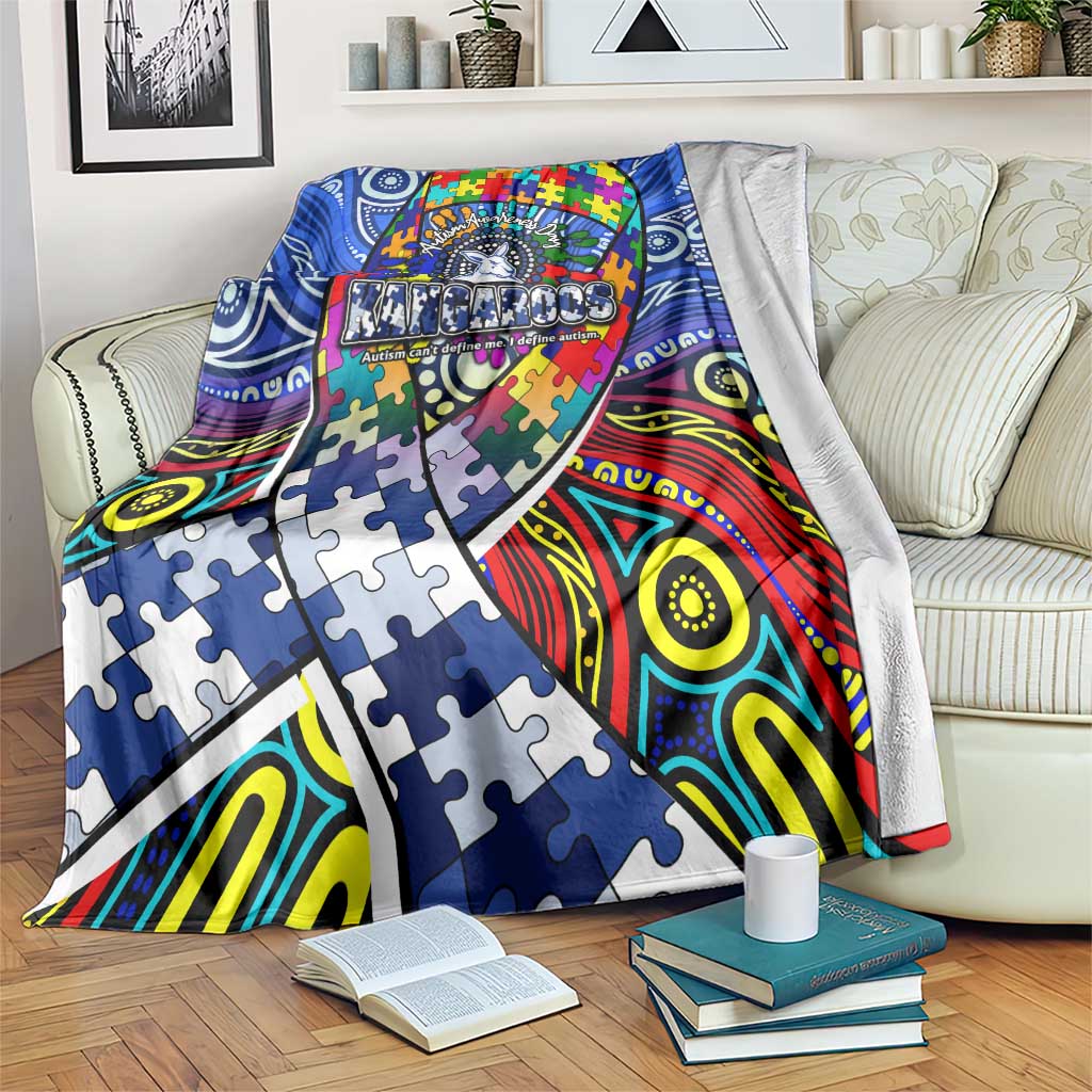 Autism Awareness Australia North Melbourne Kangaroos Blanket Aboriginal Indigenous Art