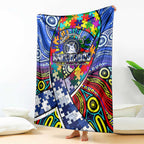 Autism Awareness Australia North Melbourne Kangaroos Blanket Aboriginal Indigenous Art