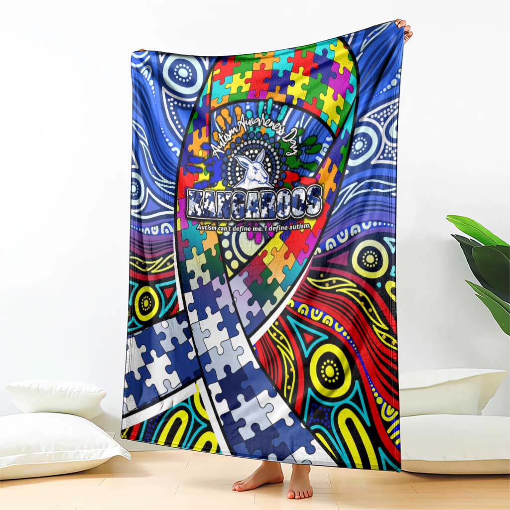 Autism Awareness Australia North Melbourne Kangaroos Blanket Aboriginal Indigenous Art