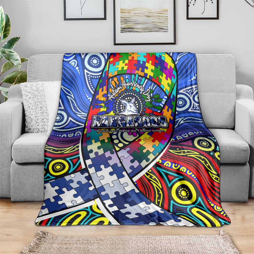 Autism Awareness Australia North Melbourne Kangaroos Blanket Aboriginal Indigenous Art