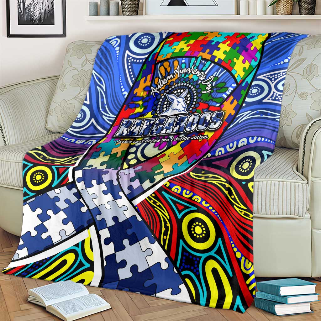 Autism Awareness Australia North Melbourne Kangaroos Blanket Aboriginal Indigenous Art
