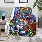 Autism Awareness Australia North Melbourne Kangaroos Blanket Aboriginal Indigenous Art