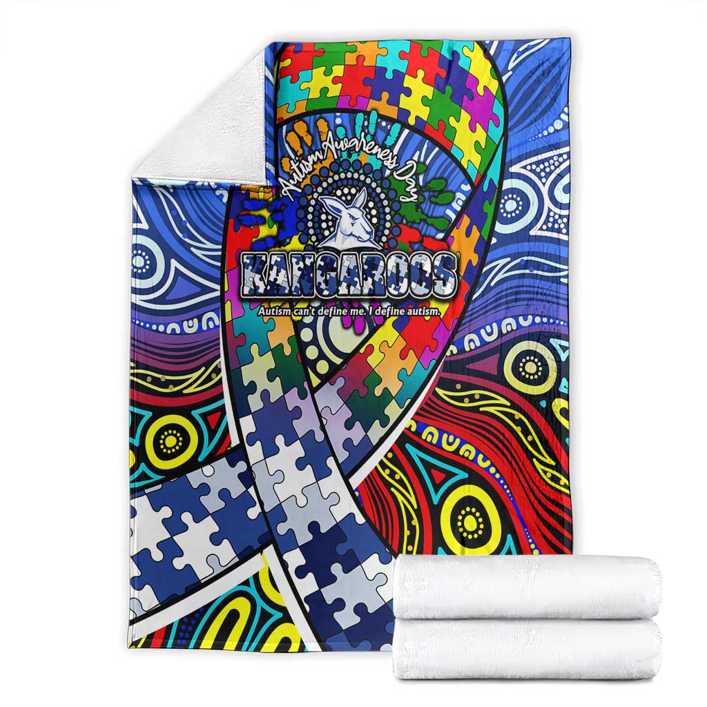 Autism Awareness Australia North Melbourne Kangaroos Blanket Aboriginal Indigenous Art