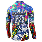 Autism Awareness Australia North Melbourne Kangaroos Button Sweatshirt Aboriginal Indigenous Art