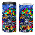 Autism Awareness Australia North Melbourne Kangaroos 4 in 1 Can Cooler Tumbler Aboriginal Indigenous Art