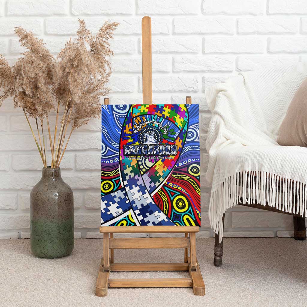 Autism Awareness Australia North Melbourne Kangaroos Canvas Wall Art Aboriginal Indigenous Art