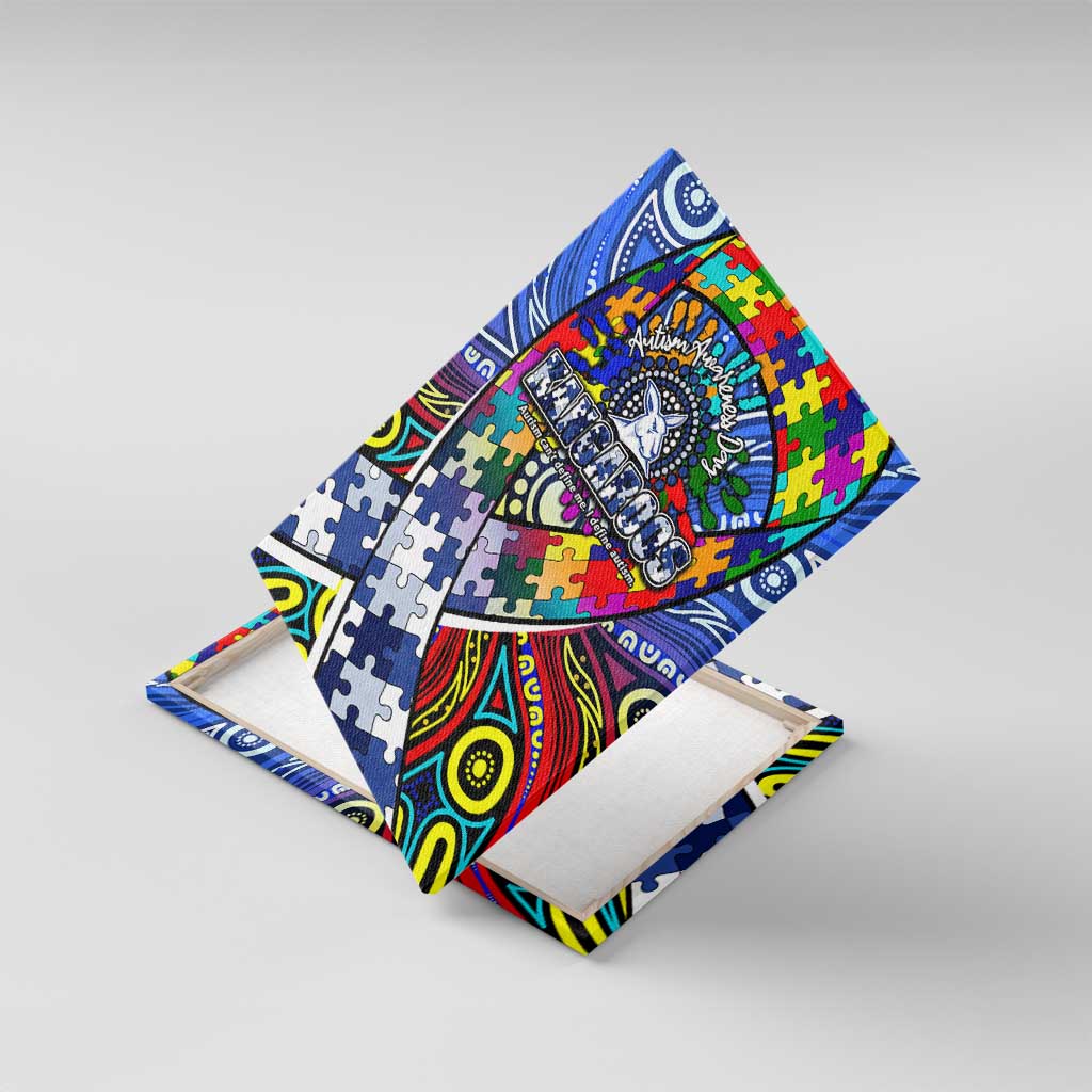 Autism Awareness Australia North Melbourne Kangaroos Canvas Wall Art Aboriginal Indigenous Art