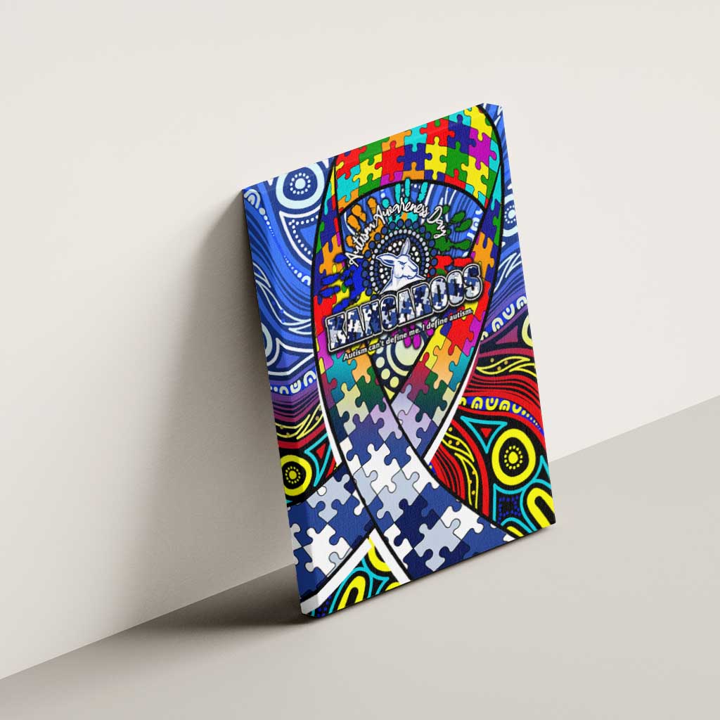 Autism Awareness Australia North Melbourne Kangaroos Canvas Wall Art Aboriginal Indigenous Art