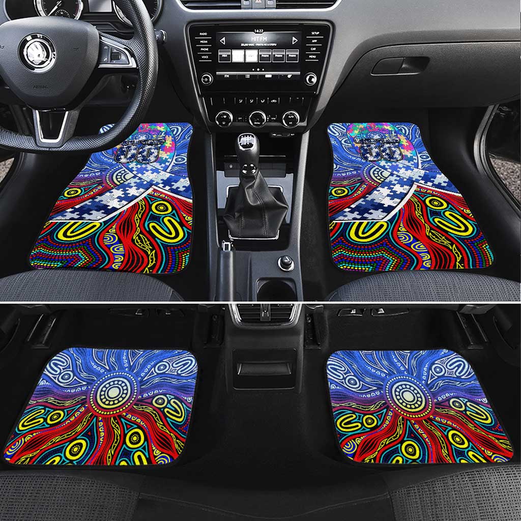 Autism Awareness Australia North Melbourne Kangaroos Car Mats Aboriginal Indigenous Art