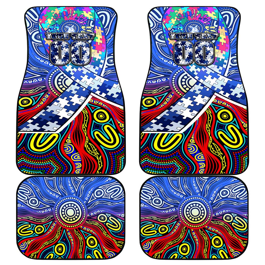 Autism Awareness Australia North Melbourne Kangaroos Car Mats Aboriginal Indigenous Art