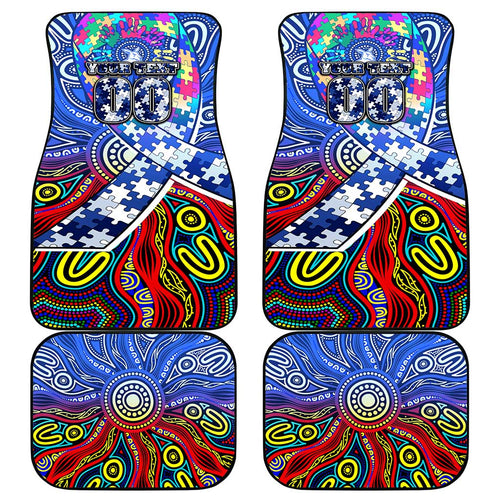 Autism Awareness Australia North Melbourne Kangaroos Car Mats Aboriginal Indigenous Art