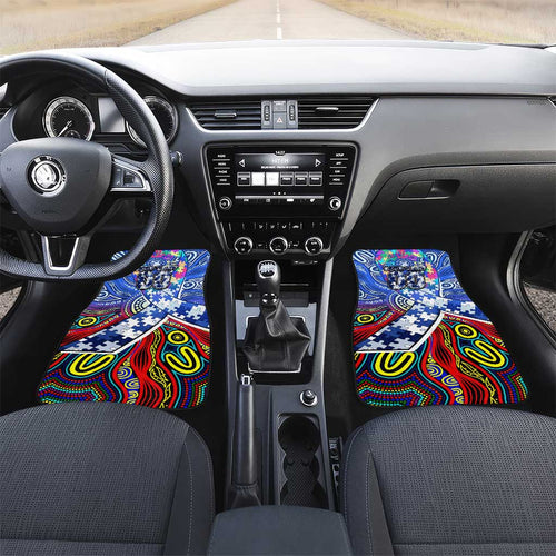 Autism Awareness Australia North Melbourne Kangaroos Car Mats Aboriginal Indigenous Art