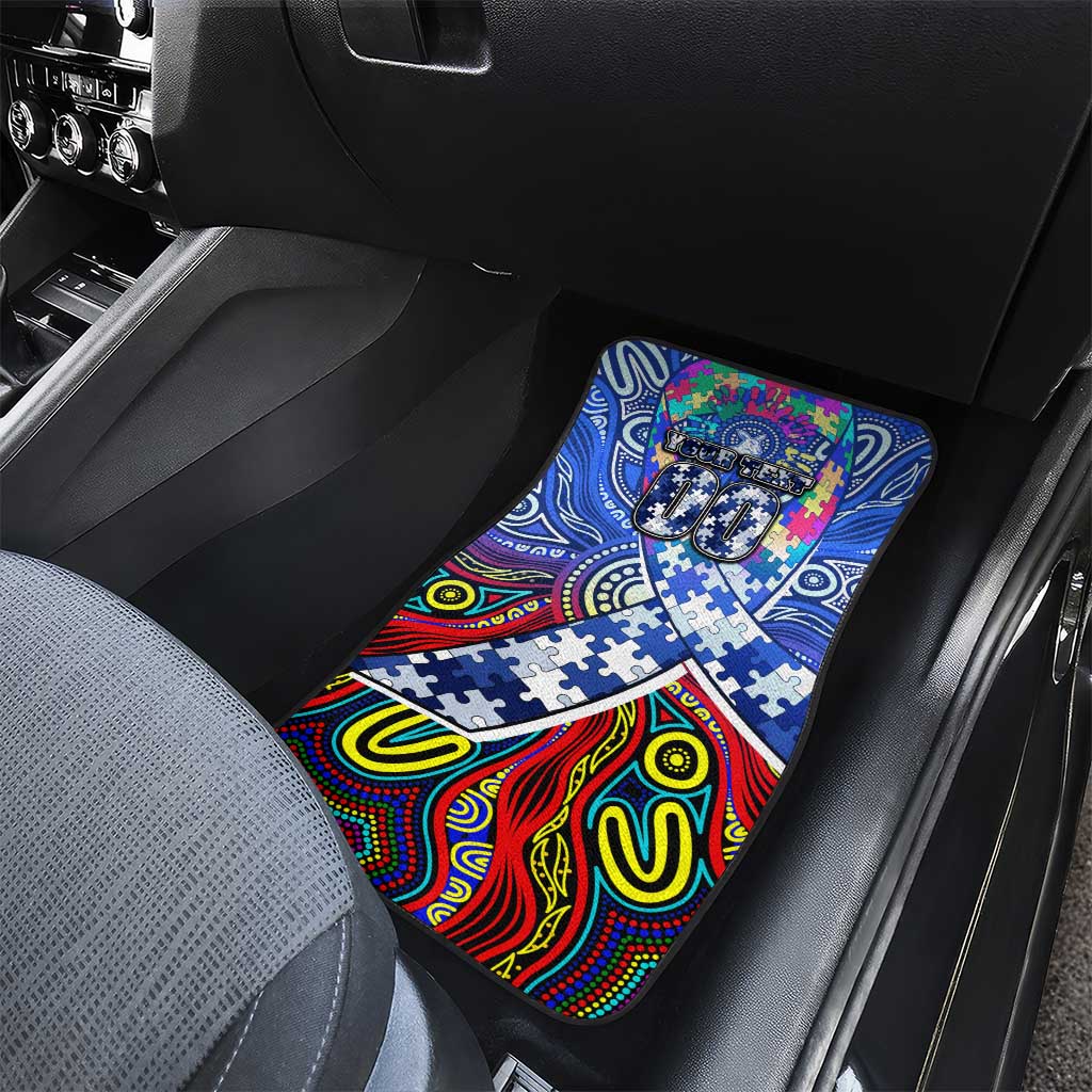 Autism Awareness Australia North Melbourne Kangaroos Car Mats Aboriginal Indigenous Art