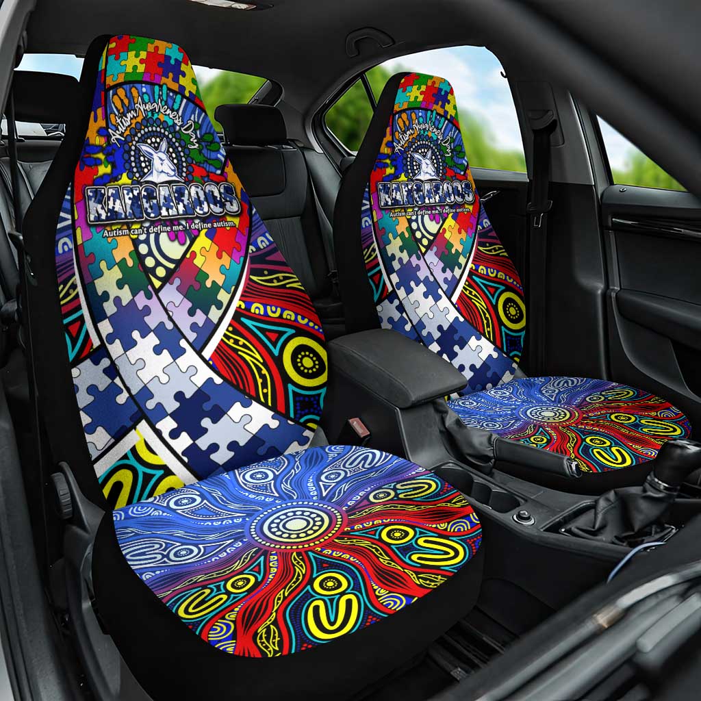 Autism Awareness Australia North Melbourne Kangaroos Car Seat Cover Aboriginal Indigenous Art