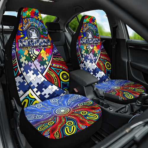 Autism Awareness Australia North Melbourne Kangaroos Car Seat Cover Aboriginal Indigenous Art