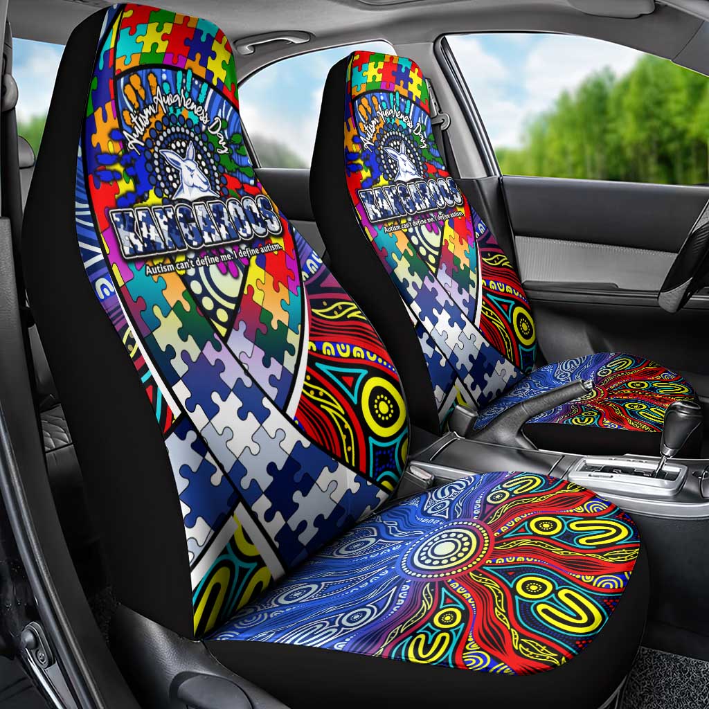 Autism Awareness Australia North Melbourne Kangaroos Car Seat Cover Aboriginal Indigenous Art