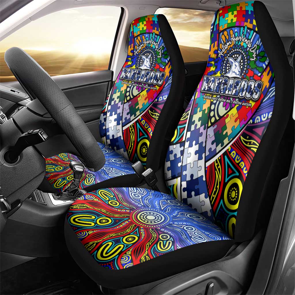 Autism Awareness Australia North Melbourne Kangaroos Car Seat Cover Aboriginal Indigenous Art
