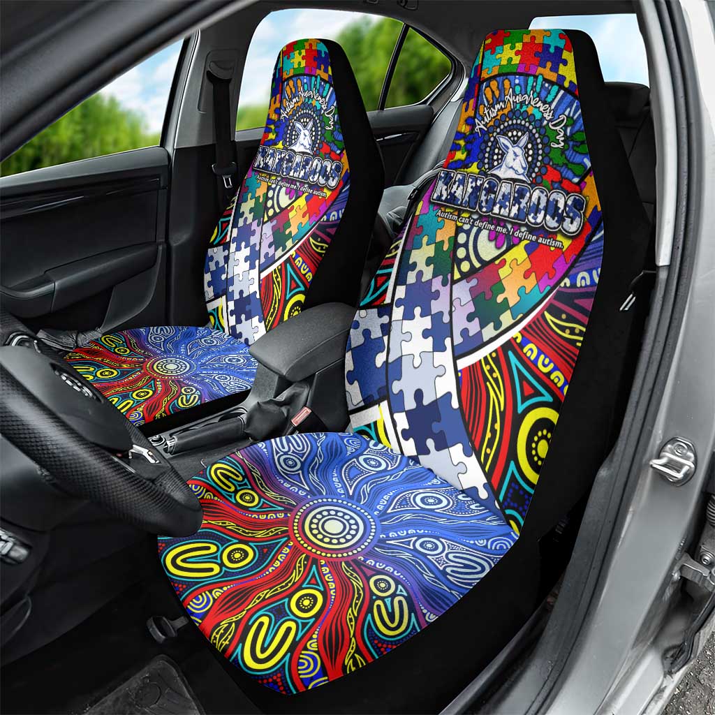 Autism Awareness Australia North Melbourne Kangaroos Car Seat Cover Aboriginal Indigenous Art