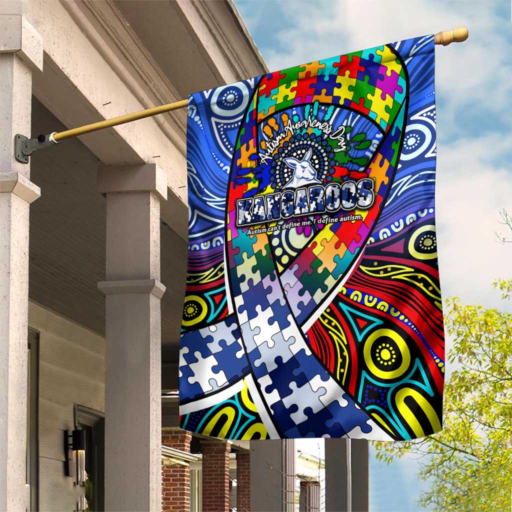 Autism Awareness Australia North Melbourne Kangaroos Garden Flag Aboriginal Indigenous Art