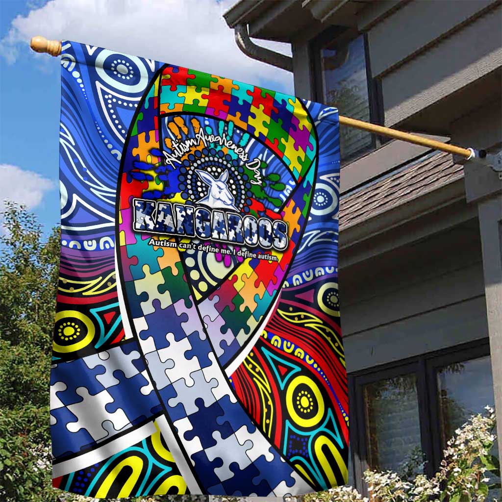 Autism Awareness Australia North Melbourne Kangaroos Garden Flag Aboriginal Indigenous Art